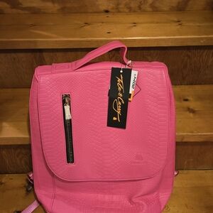 Stylish Pink Textured Women's Backpack